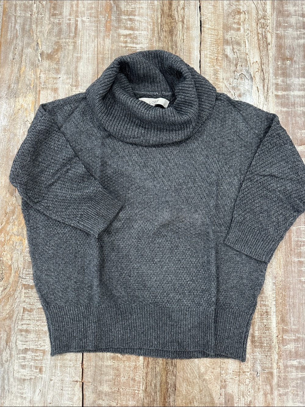 LOFT Dark Gray Turtleneck Sweater